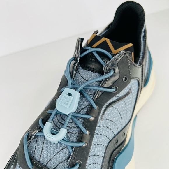 FENDI Flow FF Nylon Transparent Mix Media Logo Sneakers  UK 10 - US 11 - EU 44 - Picture 9 of 12